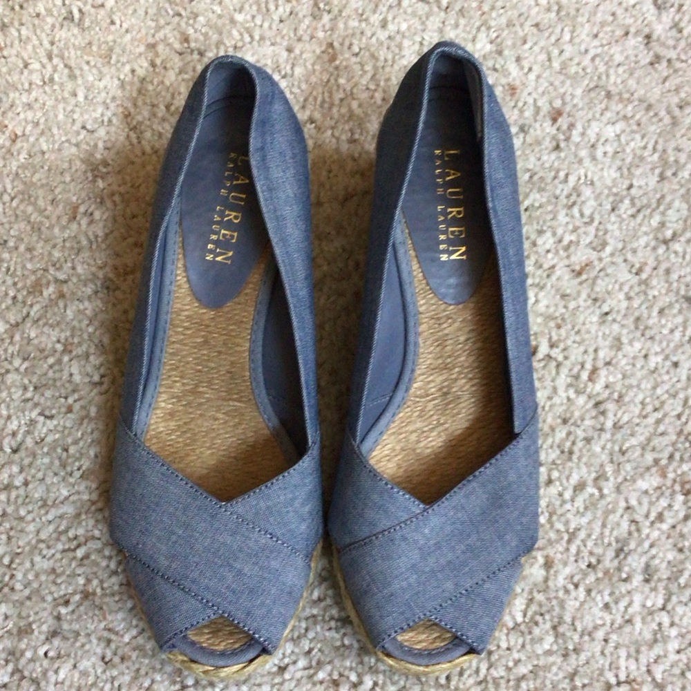 Lauren Ralph Lauren Denim Blue Espadrilles